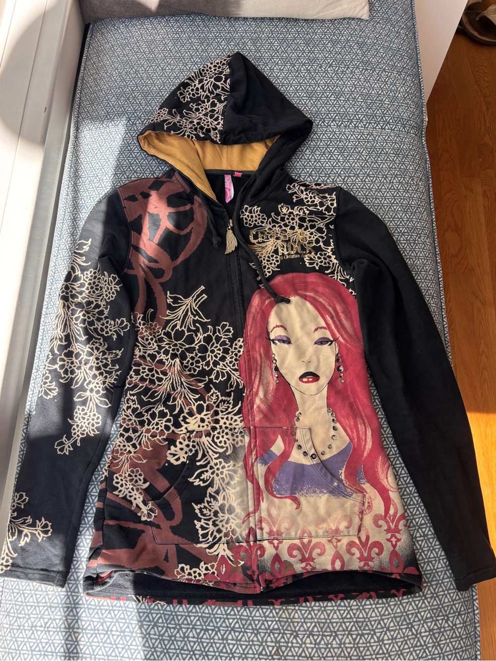 Vintage Christian Audigier x Ed Hardy Hooded Sweatshirt with Graphic